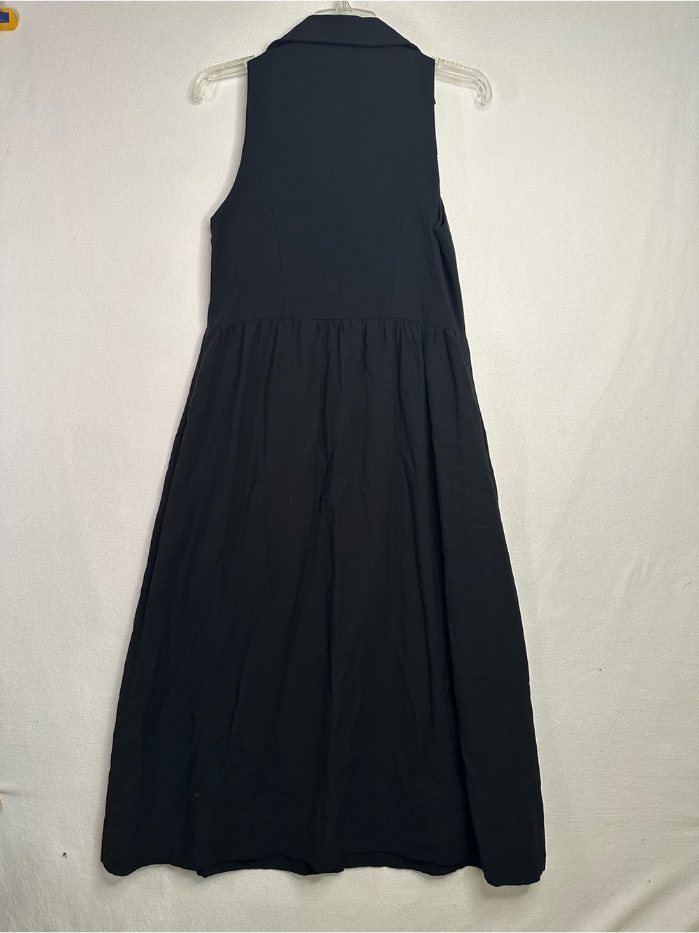Pomander Place by Tuckernuck Black Jules Midi Dress Small Button Down Sleeveless - Picture 13 of 16